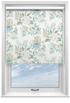 Vintage Rose, Powder Green - Twist&Fit Roller Blind